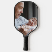 Beste opa ooit fotocollage Creëer uw eigen Pickleball Paddle (Achterkant)