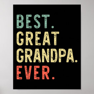 Beste Opa Ooit Funny Retro Vintage Poster