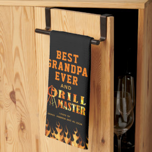 BESTE OPA OOIT GRILL MASTER Gepersonaliseerd Theedoek
