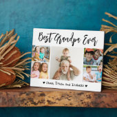 Beste Opa Ooit Grootkinderen 5 Foto Collage Wit Fotoplaat (Zijkant)