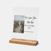 Beste Opa Ooit Grootouders Foto Cadeaus Classic Acryl Bord (Hoek)