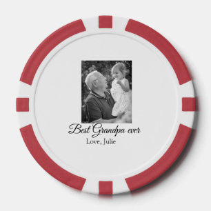 Beste Opa Ooit Grootouders Foto Cadeaus Classic Poker Chips