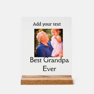 Beste opa ooit grootvader foto naam geschenken tek acryl bord