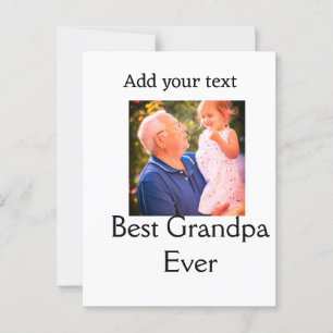 Beste opa ooit grootvader foto naam geschenken tek briefkaart