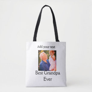 Beste opa ooit grootvader foto naam geschenken tek draagtas