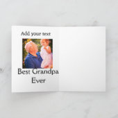 Beste opa ooit grootvader foto naam geschenken tek kaart (Binnen)