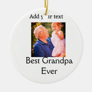 Beste opa ooit grootvader foto naam geschenken tek keramisch ornament