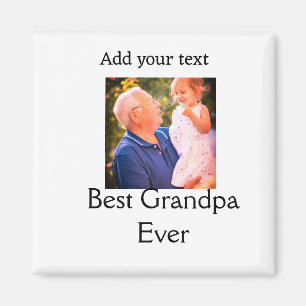 Beste opa ooit grootvader foto naam geschenken tek magneet