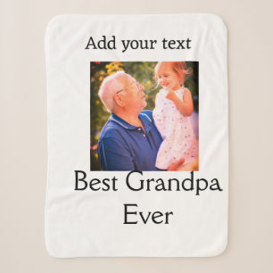 Beste opa ooit grootvader foto naam geschenken tek sherpa deken