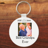 Beste opa ooit grootvader foto naam geschenken tek sleutelhanger (Voorkant)