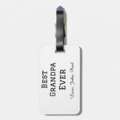 Beste opa ooit grootvader geeft eenvoudige naam bagagelabel (Achterkant verticaal)