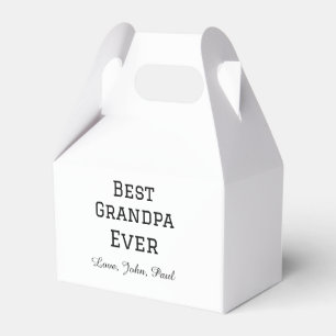 Beste opa ooit grootvader geeft eenvoudige naam bedankdoosjes