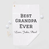 Beste opa ooit grootvader geeft eenvoudige naam golfhanddoek (Insitu)