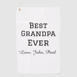 Beste opa ooit grootvader geeft eenvoudige naam golfhanddoek
