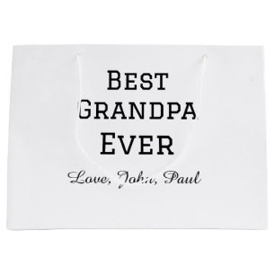 Beste opa ooit grootvader geeft eenvoudige naam groot cadeauzakje