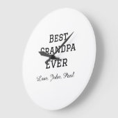 Beste opa ooit grootvader geeft eenvoudige naam grote klok (Hoek)