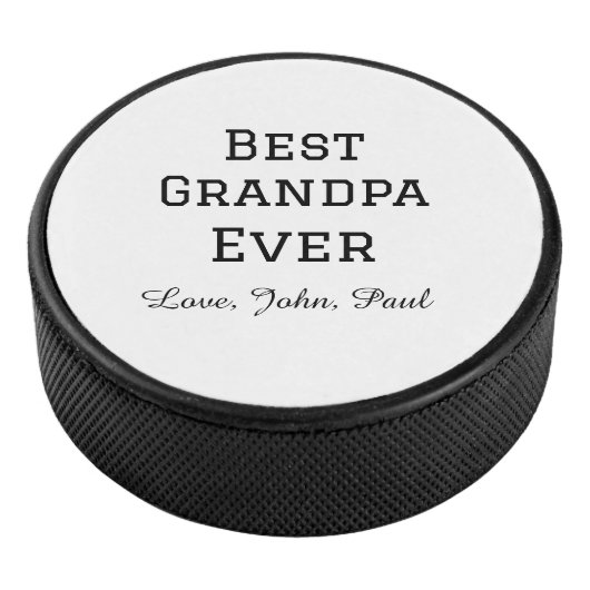 Beste opa ooit grootvader geeft eenvoudige naam hockey puck (3/4)