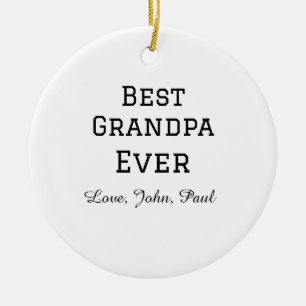 Beste opa ooit grootvader geeft eenvoudige naam keramisch ornament