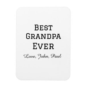 Beste opa ooit grootvader geeft eenvoudige naam magneet