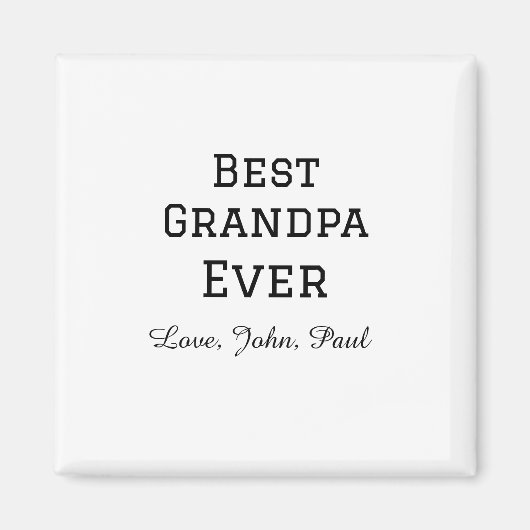 Beste opa ooit grootvader geeft eenvoudige naam magneet (Voorkant)