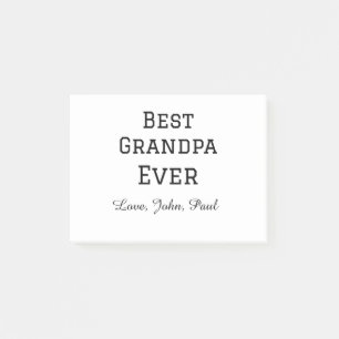 Beste opa ooit grootvader geeft eenvoudige naam post-it® notes
