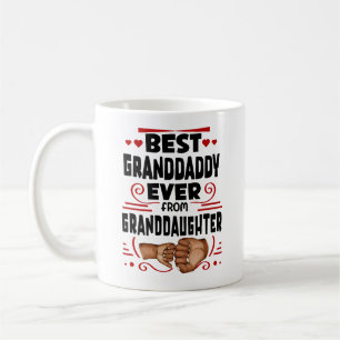 Beste opa ooit kleindochter, moderne typo koffiemok