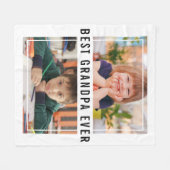 Beste opa ooit kleinkinderen 2 fotocollage fleece deken (Voorkant (Horizontaal))