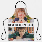 Beste opa ooit kleinkinderen 2 fotocollage schort (Voorkant)