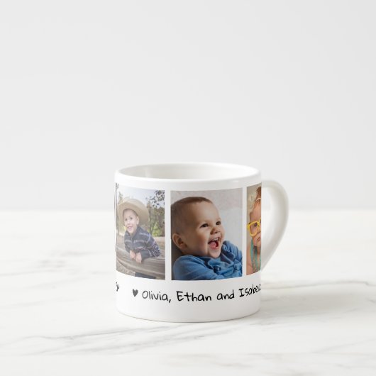 Beste opa ooit kleinkinderen 5 Foto collage Espresso Kop (Voorkant rechts)