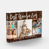 Beste opa ooit kleinkinderen hout 5 foto display (Links)