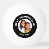 Beste Opa Ooit Leuke Aangepaste Foto Zwart Wit Pingpongballen (Voorkant)