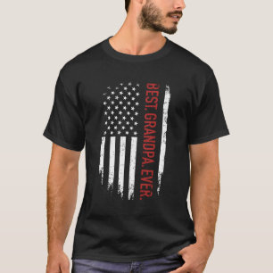 Beste opa ooit met Amerikaanse vlag vader's D T-shirt