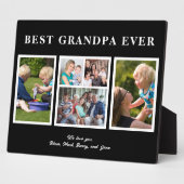 Beste opa ooit moderne zwart-wit collage fotoplaat (Zijkant)
