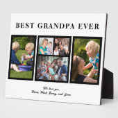 Beste opa ooit moderne zwart-wit collage fotoplaat (Zijkant)