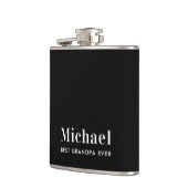 Beste opa ooit Monogram Zwart Heupfles (Links)