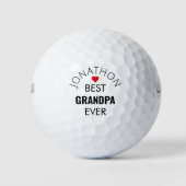 Beste opa ooit naam hart golfballen (Voorkant)
