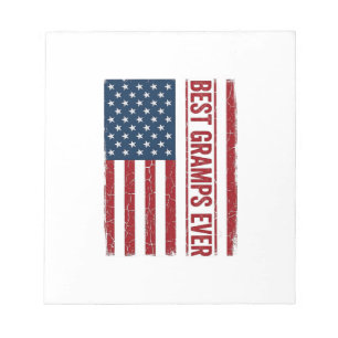 Beste opa ooit patriottische vlag vector ontwerp_1 notitieblok