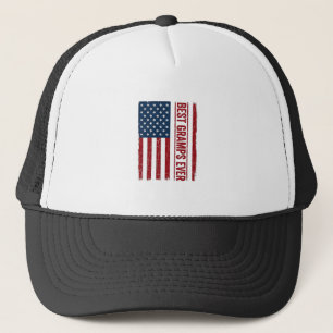 Beste opa ooit patriottische vlag vector ontwerp_1 trucker pet