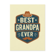 Beste opa ooit retro badge