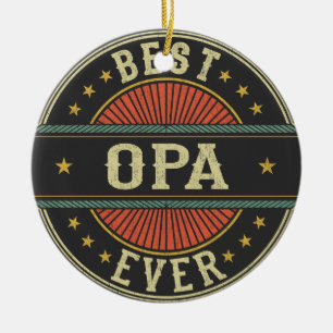 Beste OPA Ooit Retro  Opa Vaderdag Keramisch Ornament