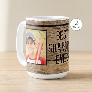 Beste Opa Ooit Rustic Hout 2 Foto's Koffiemok