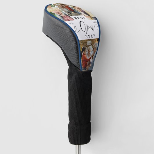 Beste OPA ooit Script Vaderdag Fotocollage Golfheadcover (Schuin)