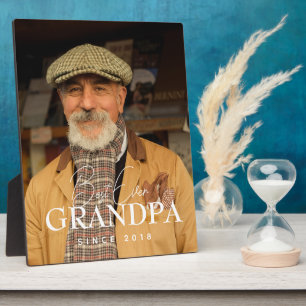 Beste Opa Ooit Sinds 20XX Eenvoudige Elegante Foto Fotoplaat