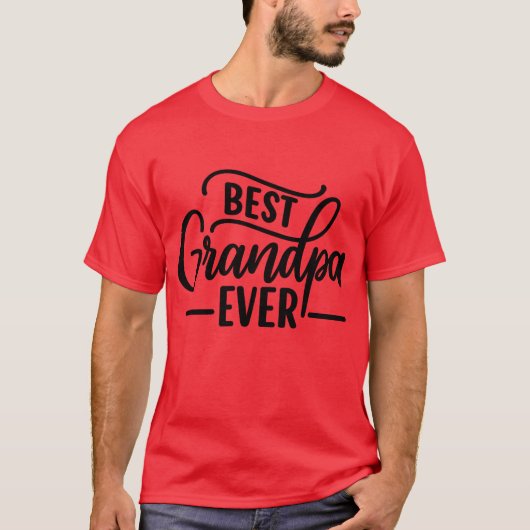 Beste opa ooit T-shirt - Script Style First Bump (Voorkant)