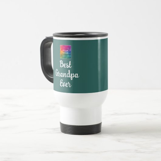 Beste opa ooit typografie script Sjabloon Reisbeker (Voorkant links)