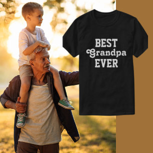 Beste opa ooit Vaderdag zwart en wit tekst T-shirt