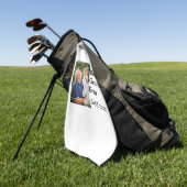 Beste opa ooit voeg fotonaam klassiek elegant toe golfhanddoek (Groen)
