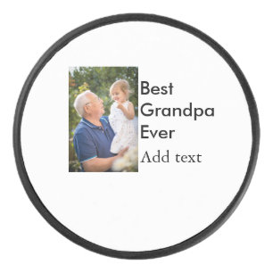 Beste opa ooit voeg fotonaam klassiek elegant toe hockey puck