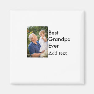 Beste opa ooit voeg fotonaam klassiek elegant toe magneet