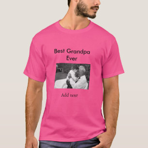 Beste opa ooit voeg fotonaam klassiek elegant toe t-shirt